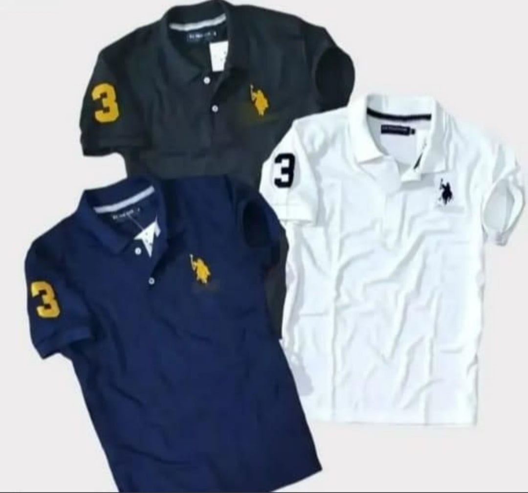 US Polo Pack Of 3 T-shirt Cotton Fabric