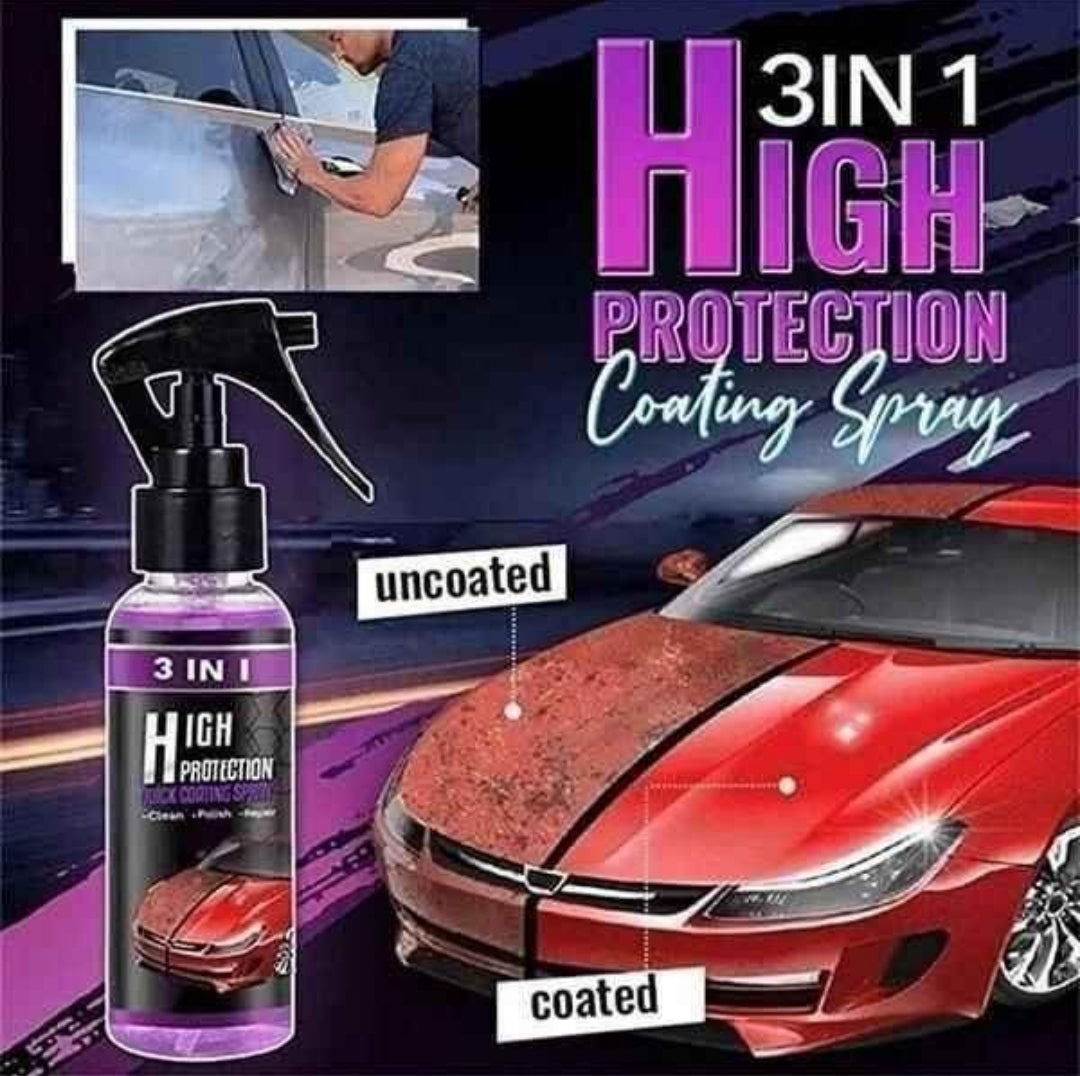 3 In 1 High Protection Quick Car Ceramic Coating Spray - Car Wax Polish Spray