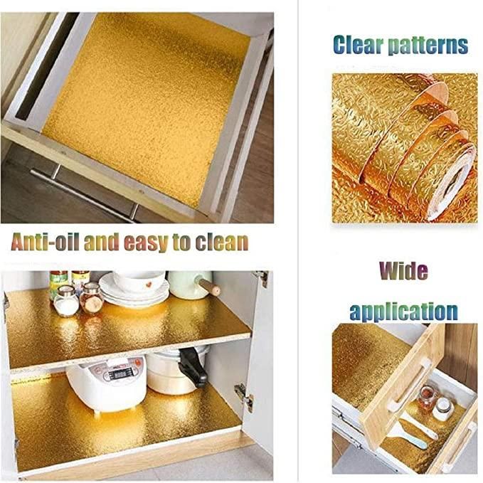 Aluminium Kitchen Foil Oil-Stickers Anti-fouling High-Temperature Self-Adhesive Croppable Wallpaper Sticker