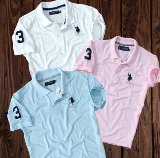 US Polo Pack Of 3 T-shirt Cotton Fabric