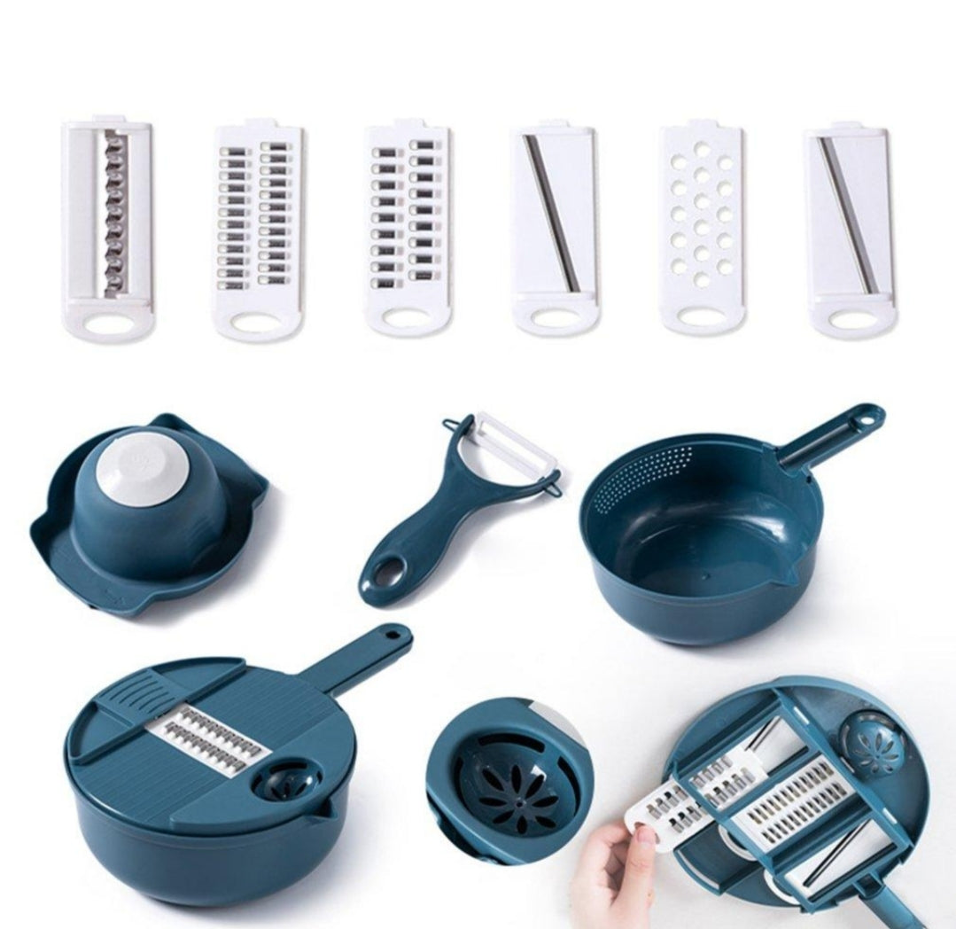 12 in 1 Multifunctional Vegetable Slicer Household Shredder Chip Grater Chopper